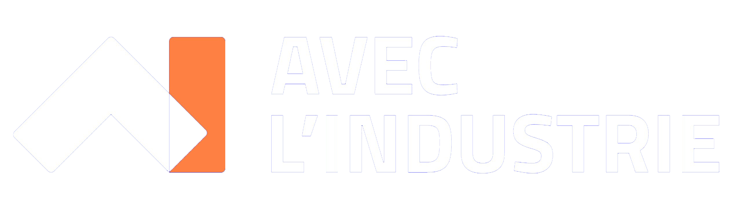 Logo – Avec l’Industrie – Fond bleu